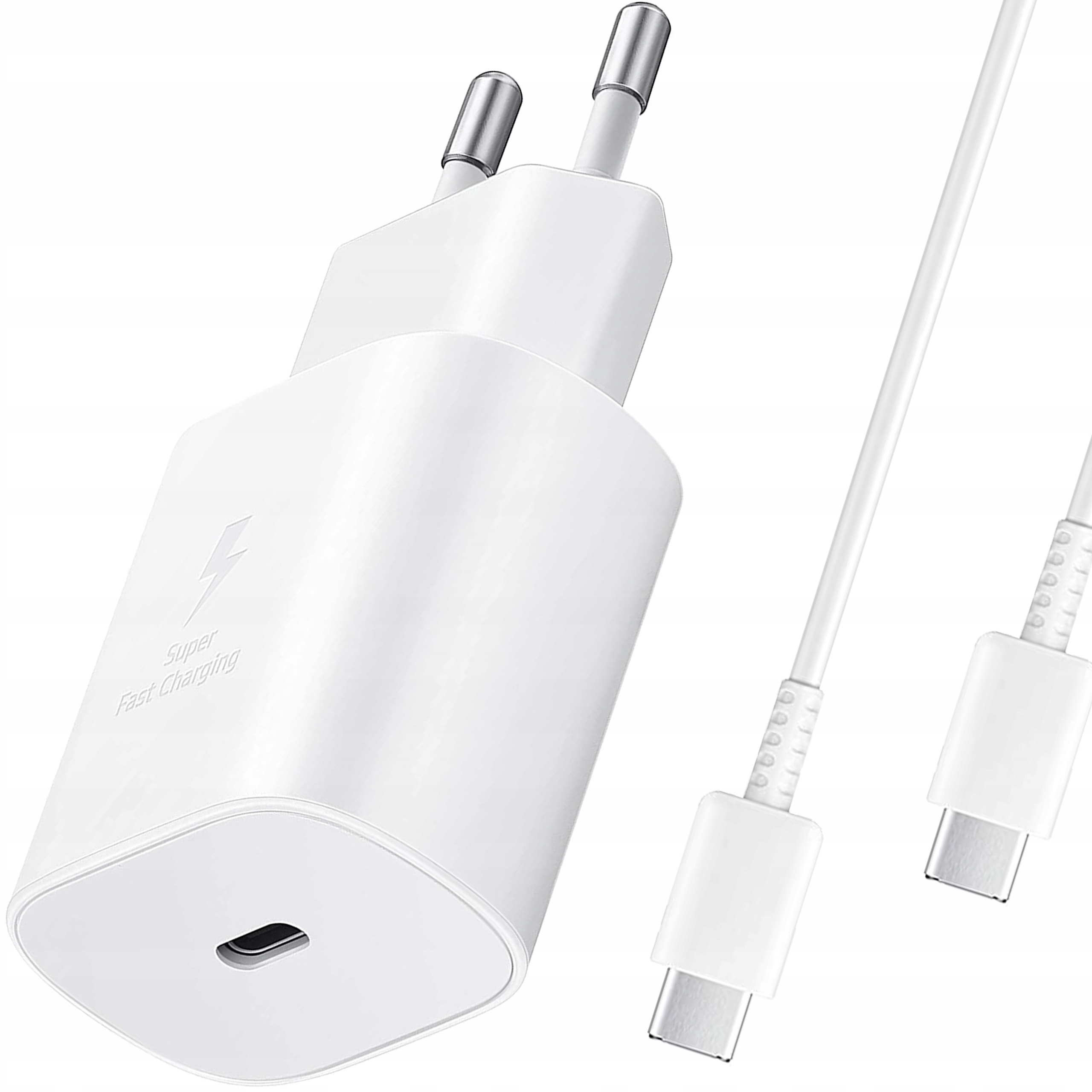 ORIGINÁLNA Super rýchla 25W USB-C nabíjačka Samsung + KÁBEL USB typu C